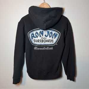Ron Jon Clearwater Beach FL Distressed Custom Surfboards Hoodie Mens Small Black